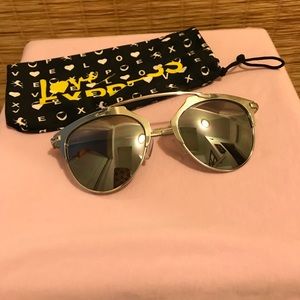 Express Silver Rim Sunglasses